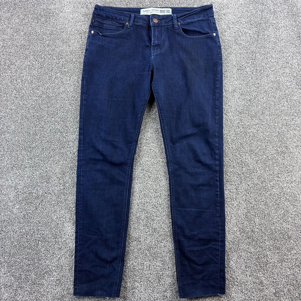 Barbell Apparel Jeans Women's 30L Dark Wash Slim Fit‎ Denim Stretch Style A004
